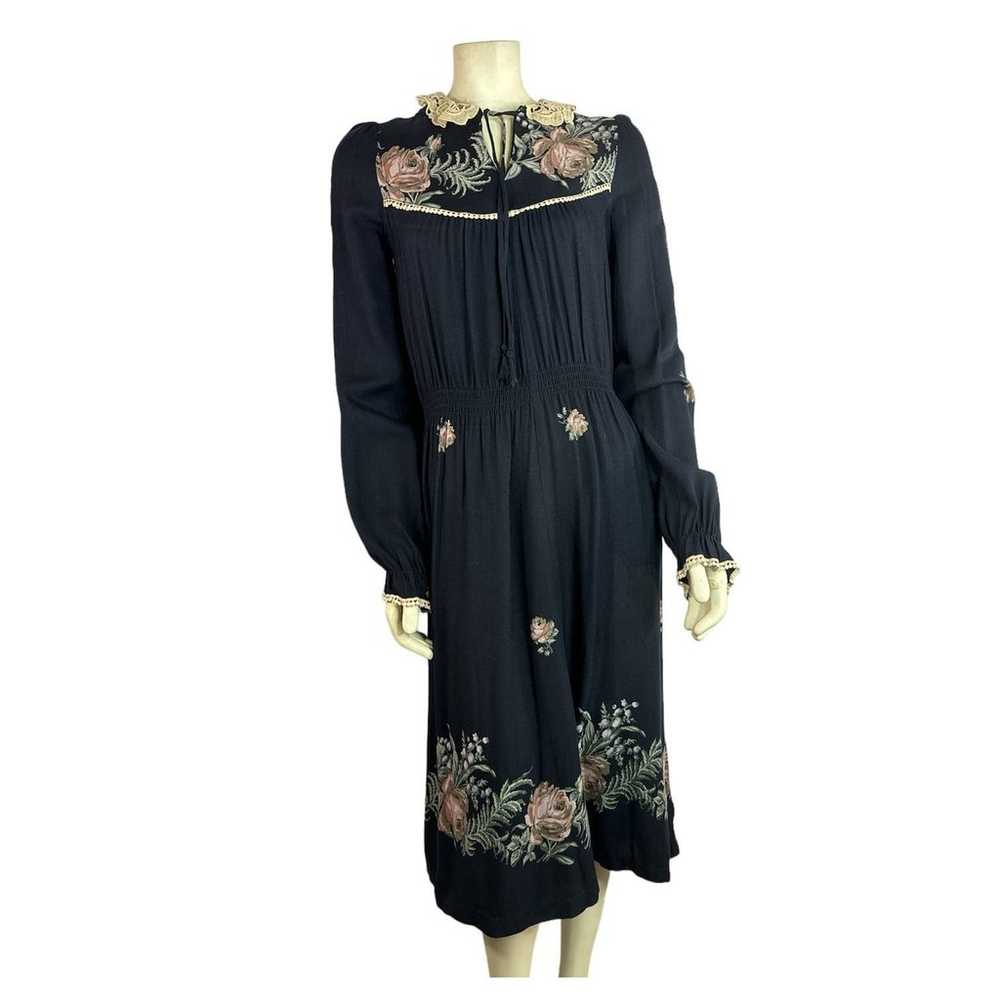 Vintage Boho Dress, Cactus N.y.c Label, Black Hip… - image 1