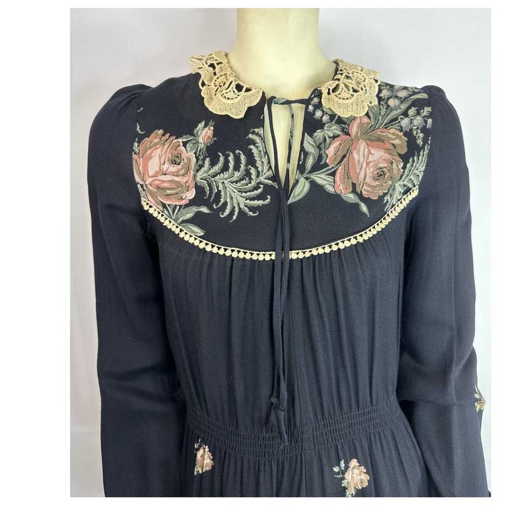 Vintage Boho Dress, Cactus N.y.c Label, Black Hip… - image 3