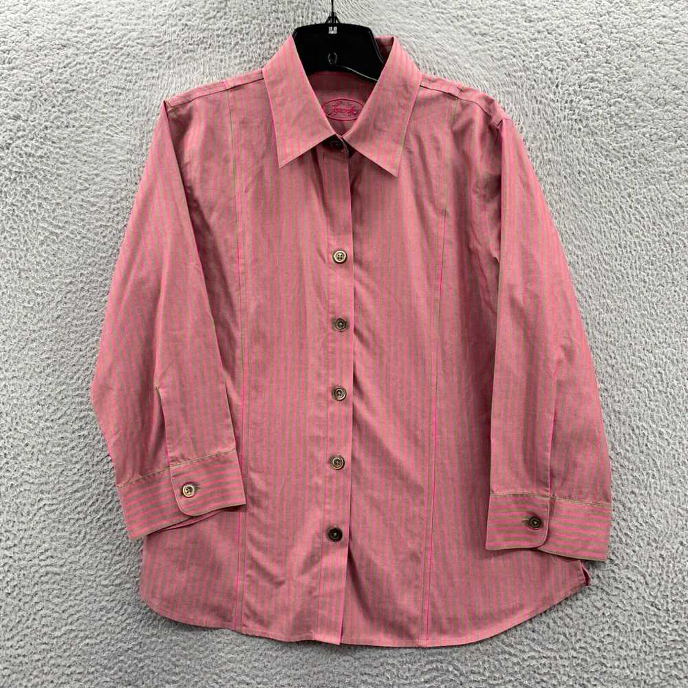 Vintage Foxcroft Shirt Womens Size 12 Button Up B… - image 1