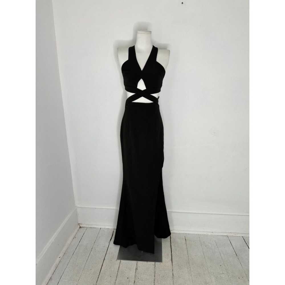 Fame And Partners Black Cut Out Criss Cross Maxi … - image 1