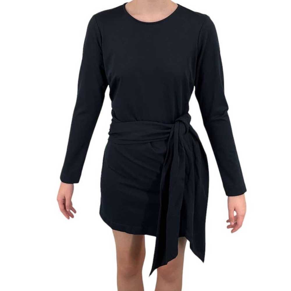 Toccin NY dress long sleeve waist sash minidress … - image 1