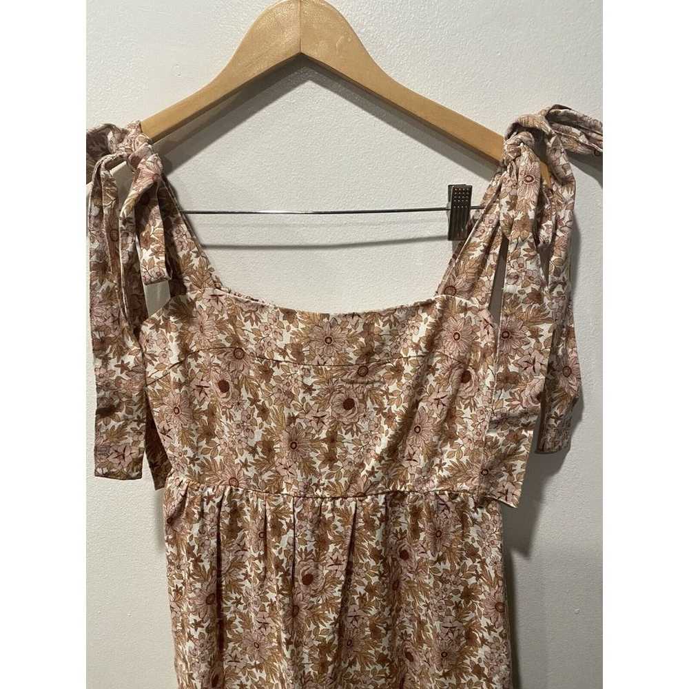 HOUSE OF HARLOW Sz S Small Mauve Tan Floral Tie S… - image 4