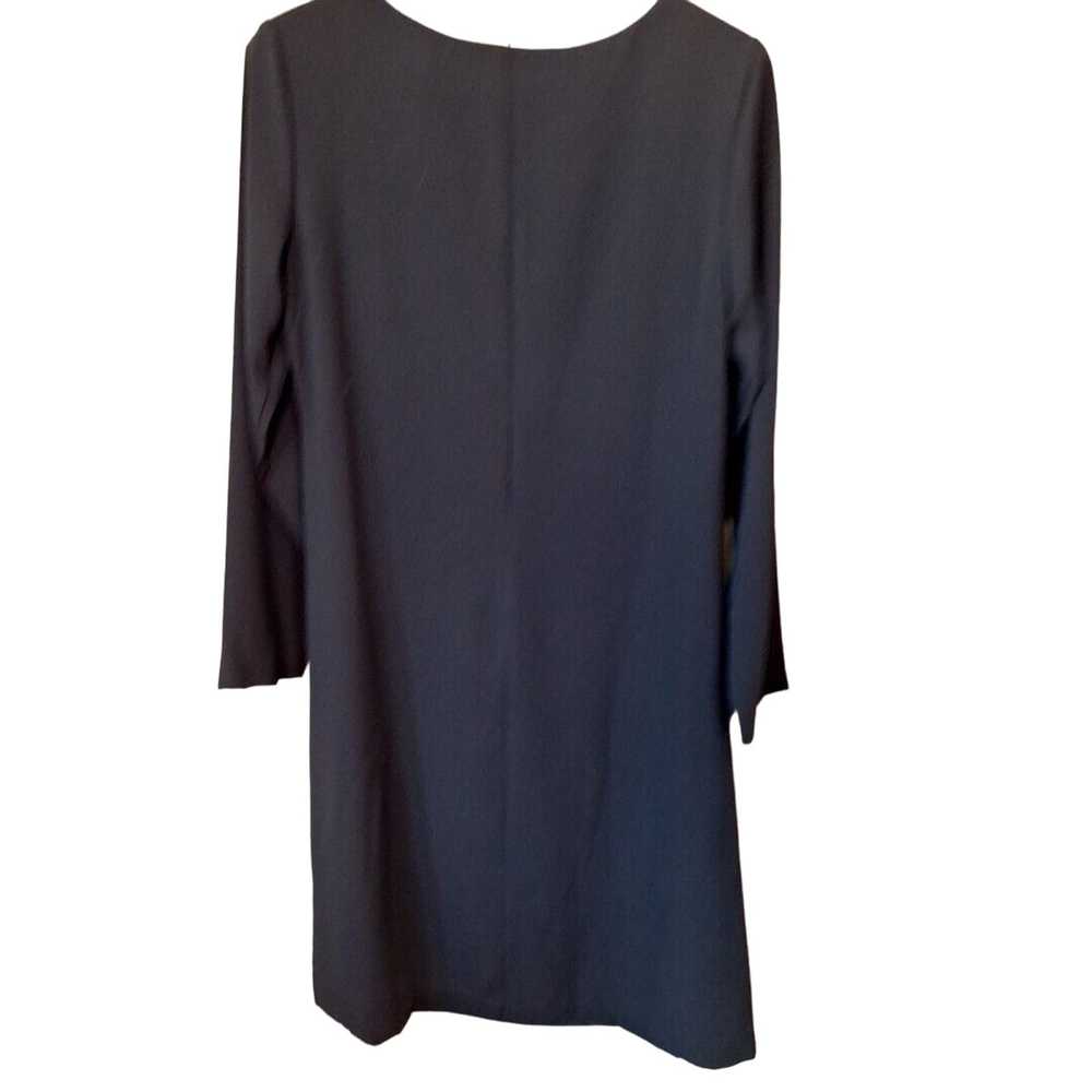 Vintage 90s does 60s Black Shift Dress w/White Co… - image 4