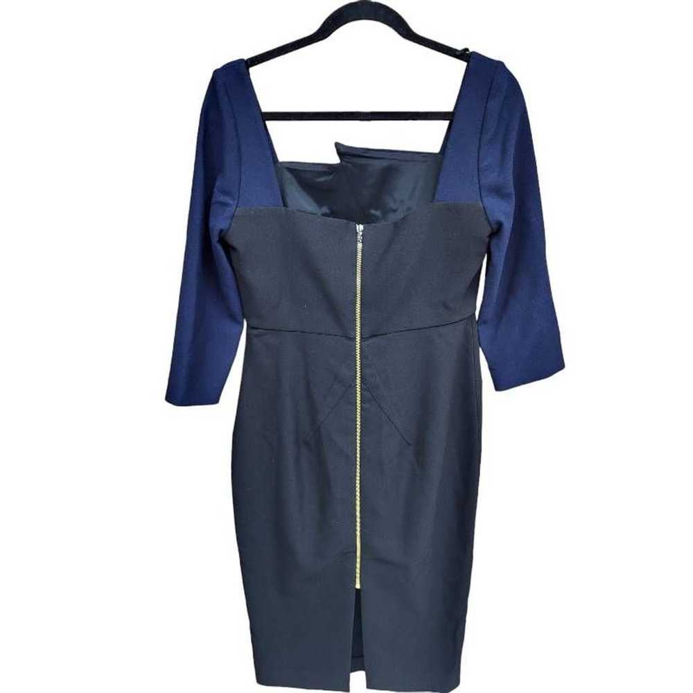 Net-A-Porter Womens Sheath Dress Blue Color Block… - image 2