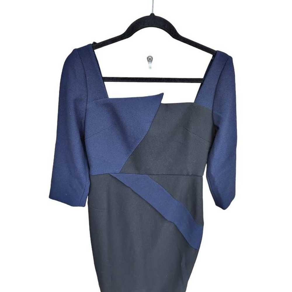 Net-A-Porter Womens Sheath Dress Blue Color Block… - image 7
