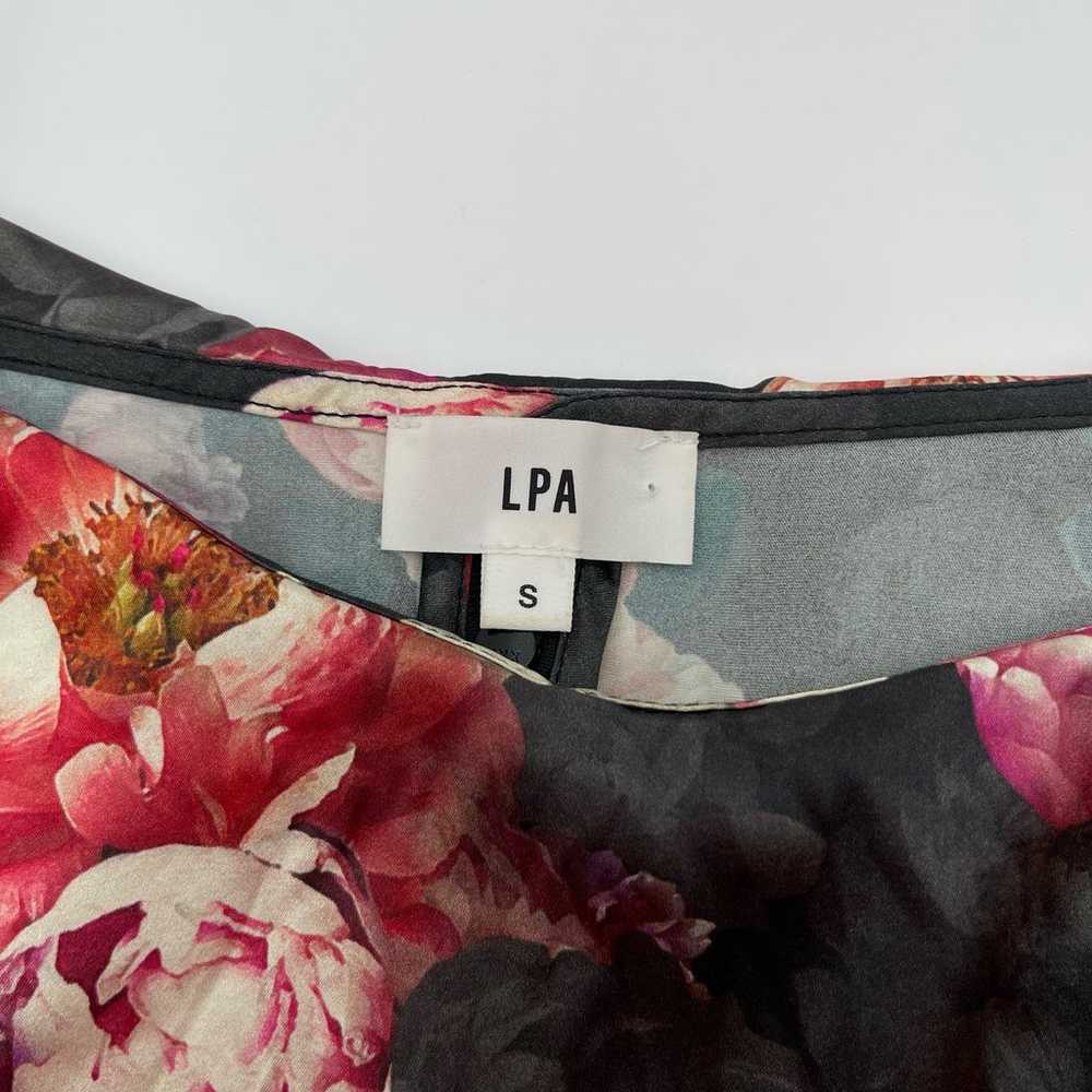 LPA x Revolve | Dark Floral Romantic Silk Cutout … - image 6