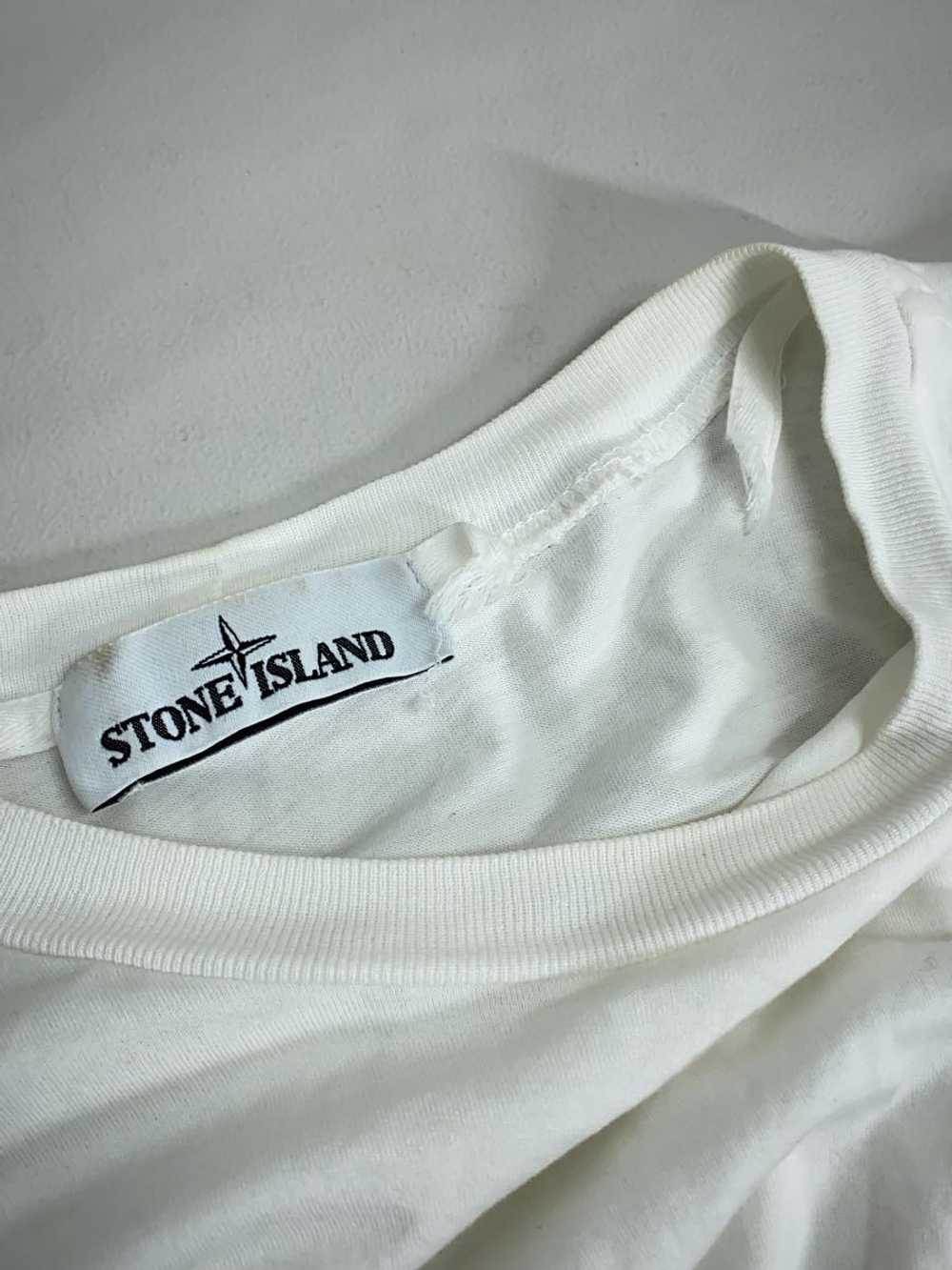 Men's Stone Island T-Shirt/L/Cotton/White/7415241… - image 7