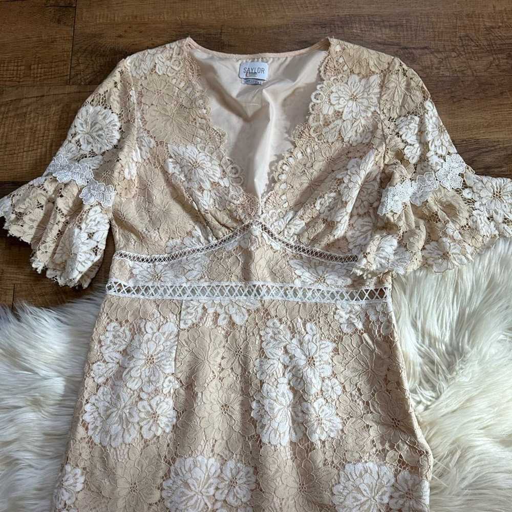 SAYLOR Lace Maggy Dress In Nude - image 4