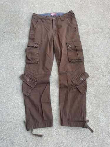 Vintage Brown Y2K Cargo Utility Pants