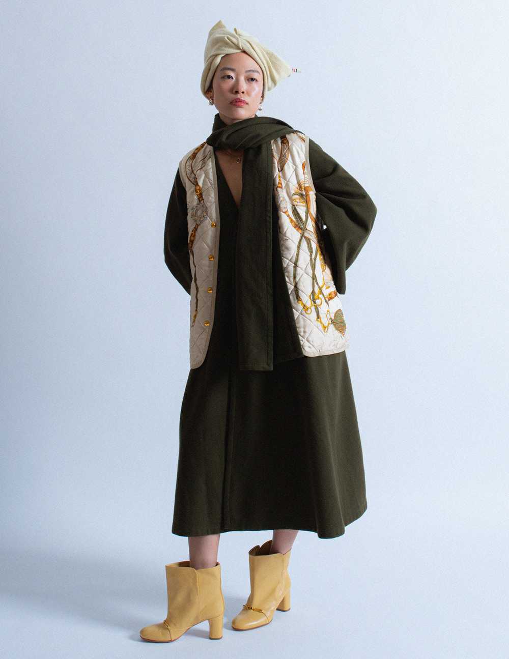 Hermès vintage silk quilted waist coat - image 4