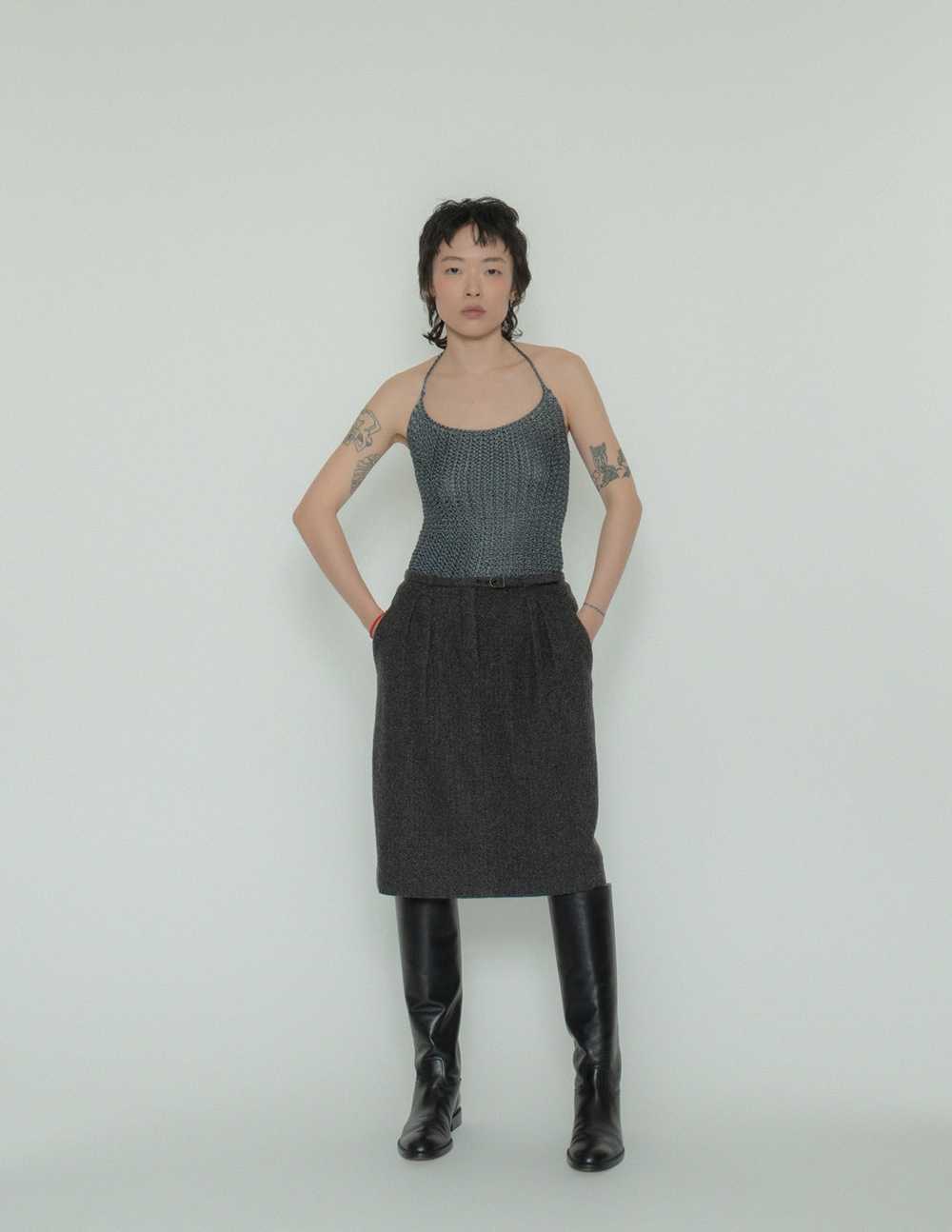 Hermès chevron cashmere skirt - image 1