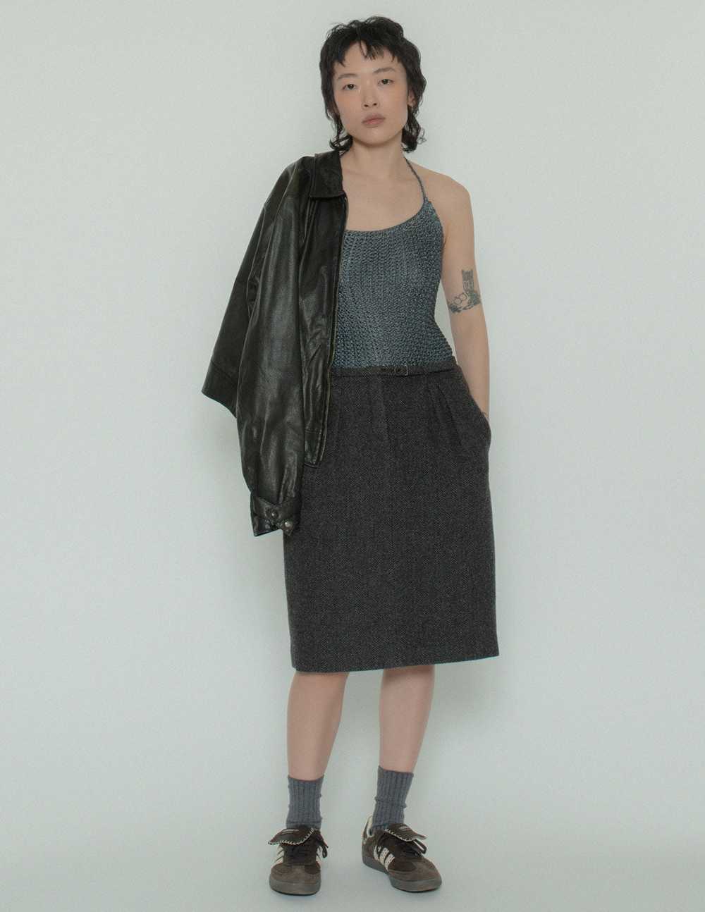 Hermès chevron cashmere skirt - image 2