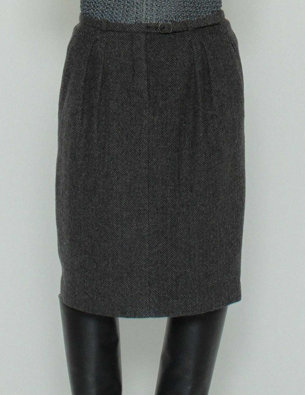 Hermès chevron cashmere skirt - image 4