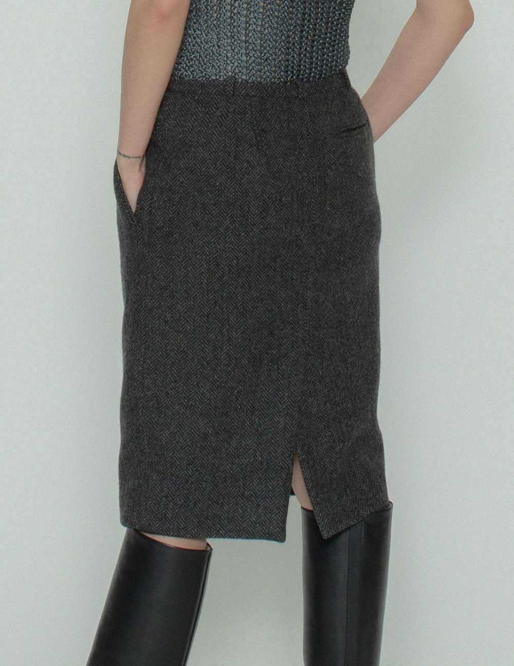 Hermès chevron cashmere skirt - image 5