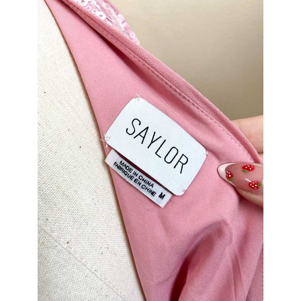 SAYLOR Nazila Pink Sequin One Shoulder Mini Dress… - image 3