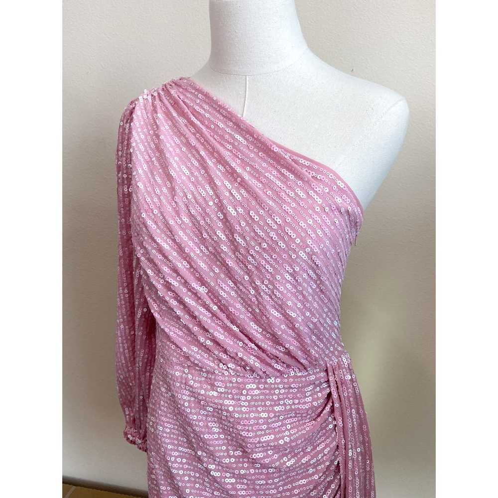 SAYLOR Nazila Pink Sequin One Shoulder Mini Dress… - image 4