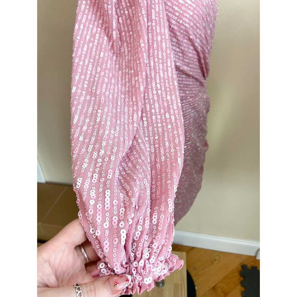 SAYLOR Nazila Pink Sequin One Shoulder Mini Dress… - image 5