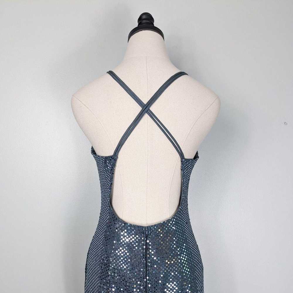Vintage Prom Dress Maxi Gown 90S Y2K Sequin Rober… - image 6