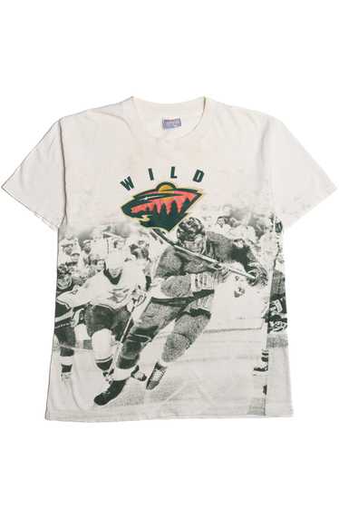 Vintage Minnesota Wild Hockey All Over Print T-Shi