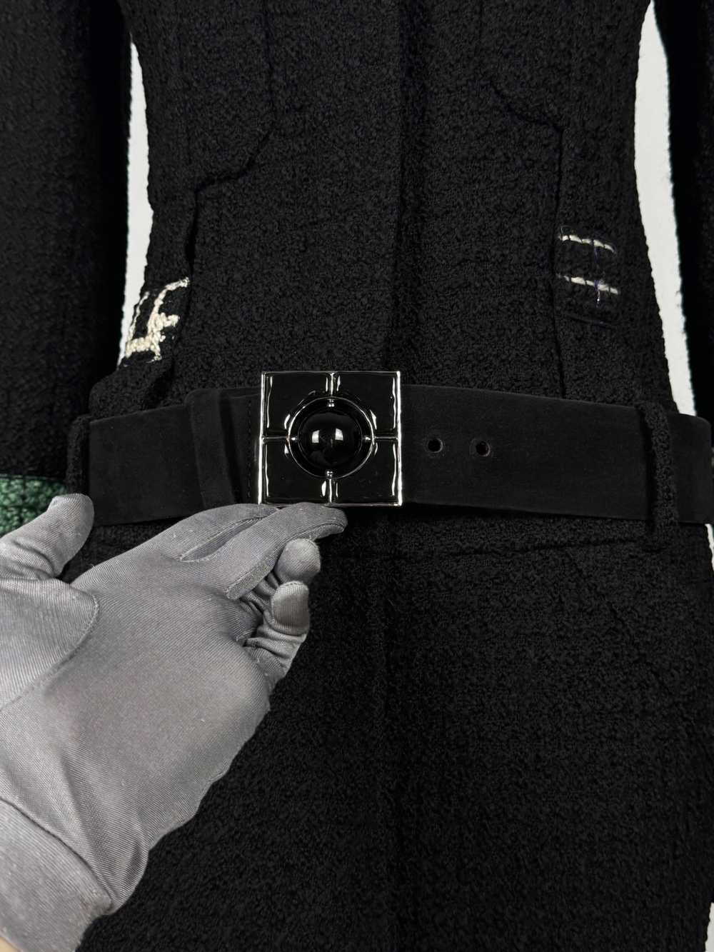 Product Details Chanel Black Lesage Tweed Belted … - image 4