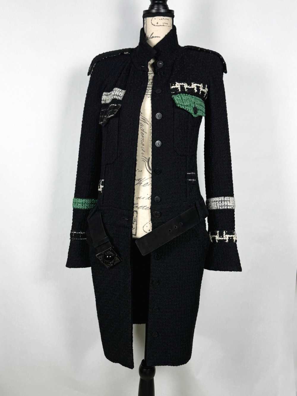Product Details Chanel Black Lesage Tweed Belted … - image 9