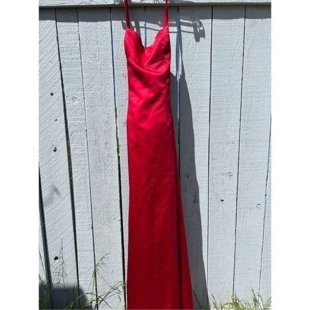 Sexy 90s 
Red Satin Formal Dress - image 1