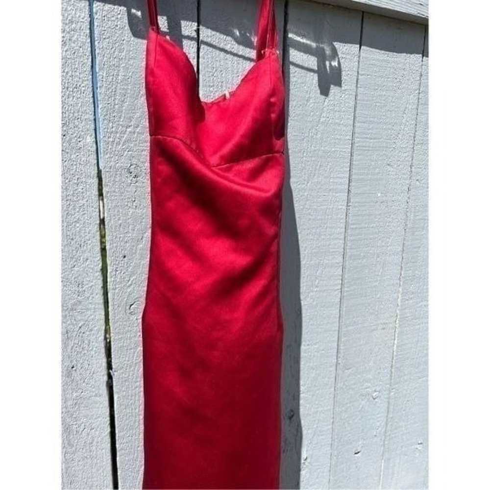 Sexy 90s 
Red Satin Formal Dress - image 2