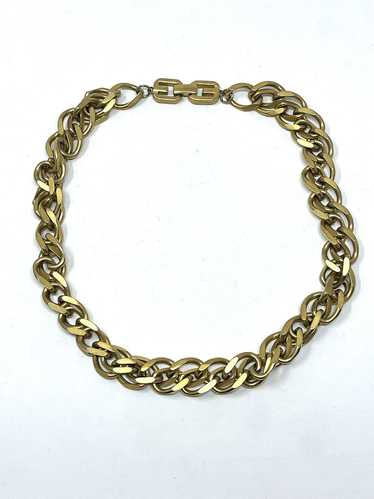 Vintage Givenchy GG Brass Chin-Link Necklace