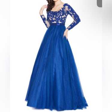 MAC DUGGAL | Navy Blue Evening Ball Gown 65841R