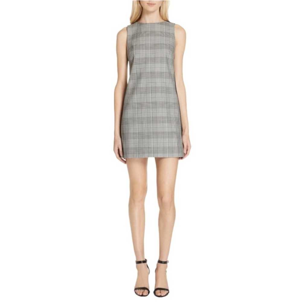 Alice + Olivia Plaid Dress in Black and White | S… - image 5