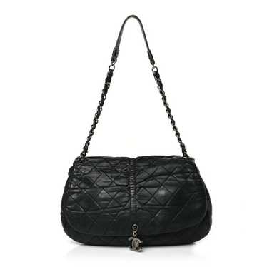 CHANEL Lambskin Quilted Small Sharpei Flap Black