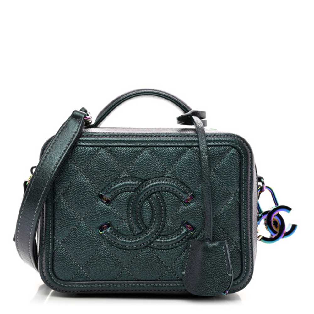 CHANEL Iridescent Caviar Quilted Small CC Filigre… - image 1