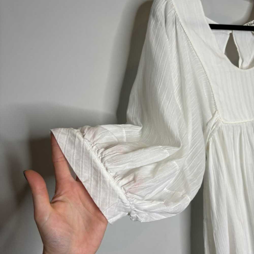 Vintage Chloé White Poplin Cotton Mini Dress - image 9