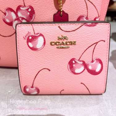 Coach Snap Wallet With Cherry Print CR940