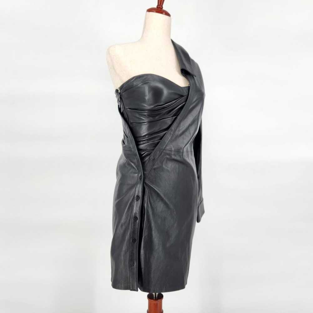 RtA Women Black Leather Lana Casual One Shoulder … - image 2