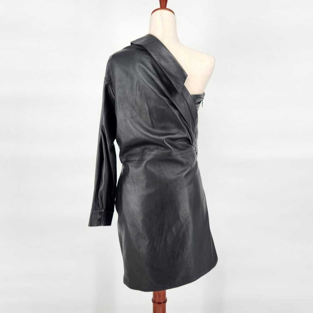 RtA Women Black Leather Lana Casual One Shoulder … - image 4