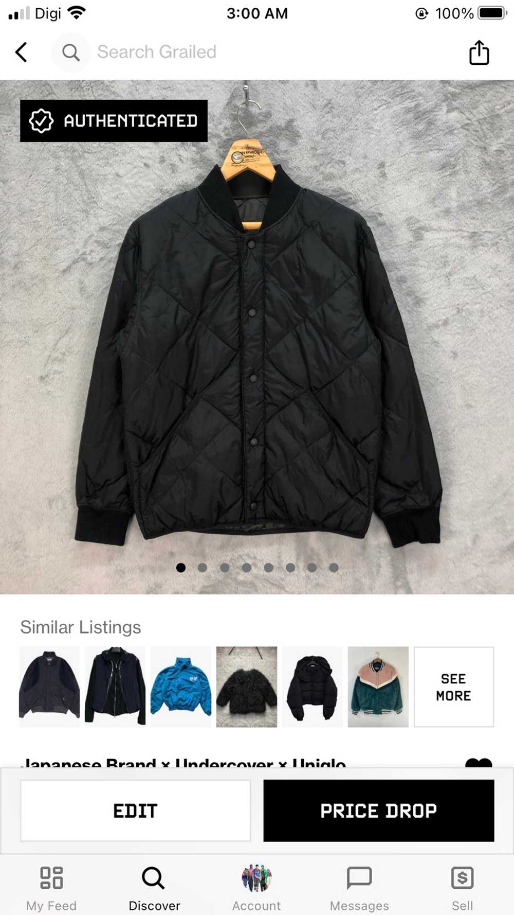 UNIQLO UNDERCOVER Quilted Puffer Bomber Jacket #5… - image 9