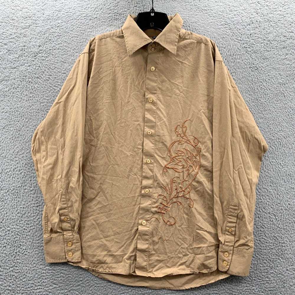 Vintage DRAGONFLY Shirt Mens XL Button Up Long Sl… - image 1