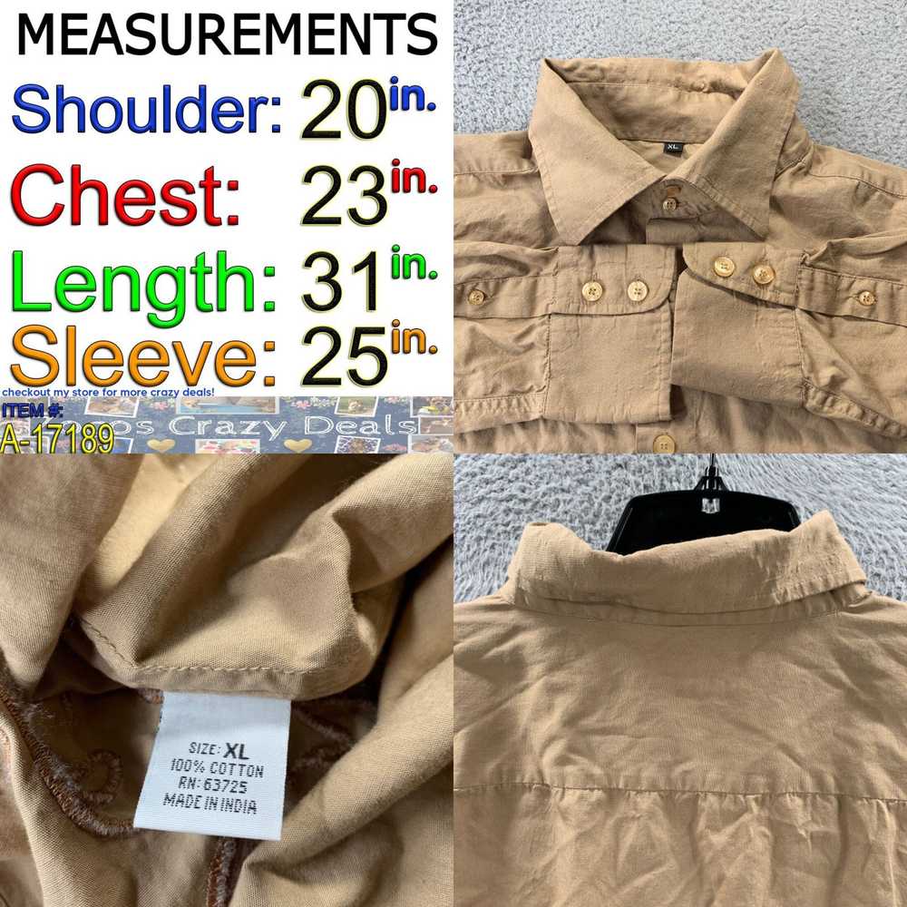 Vintage DRAGONFLY Shirt Mens XL Button Up Long Sl… - image 4