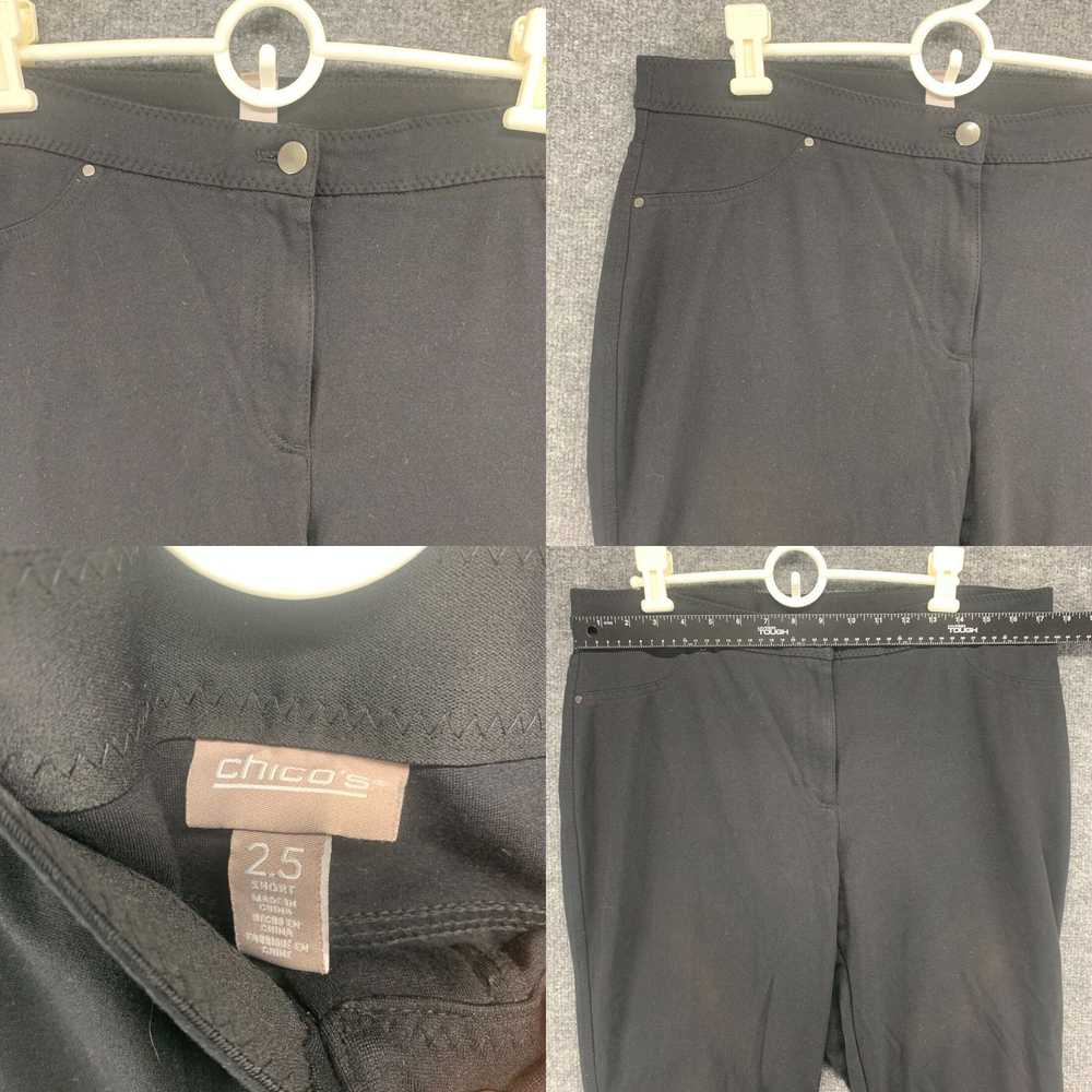 Vintage Chicos Pants Womens 2.5 Short Black Dress… - image 4