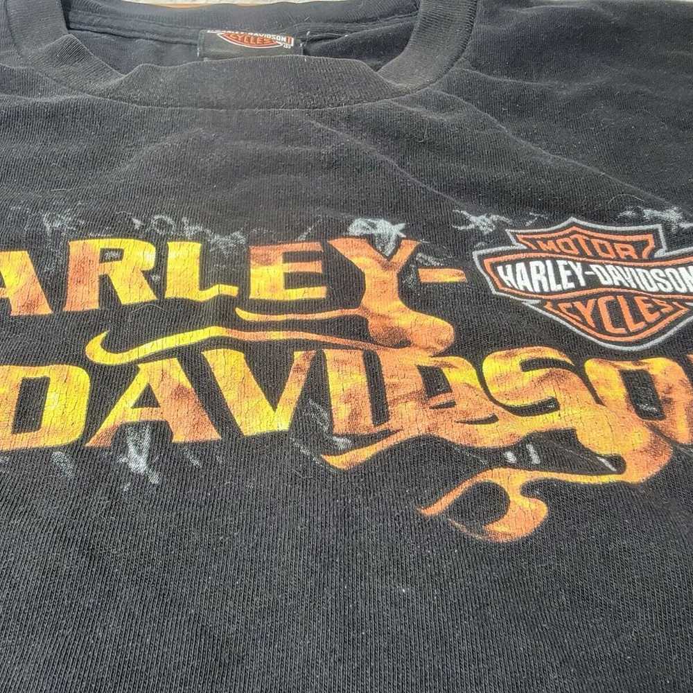 Harley Davidson Graphic Short Sleeve Crop Top Siz… - image 2