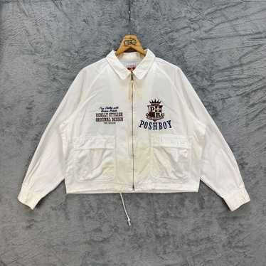 Vintage - POSH BOY SPORTS Big Logo Cropped Jacket… - image 1