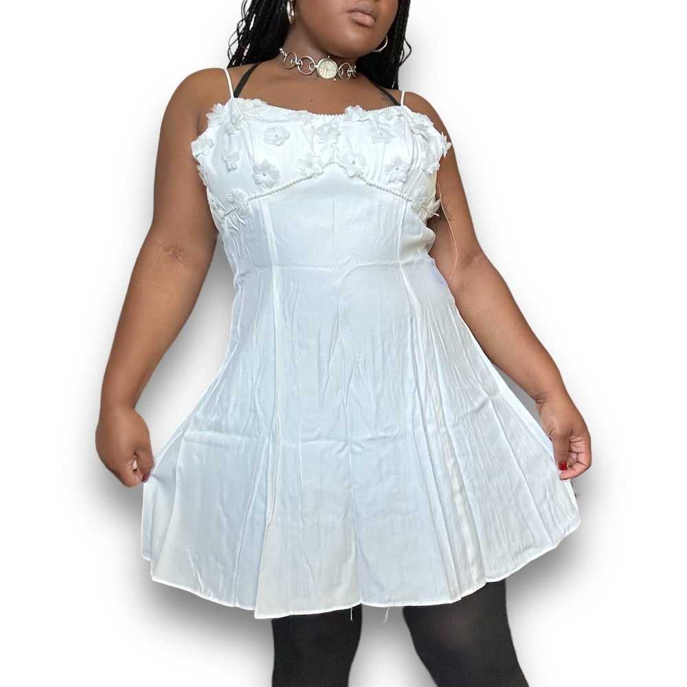 Deadstock 90s Little White Dress (M) - image 4