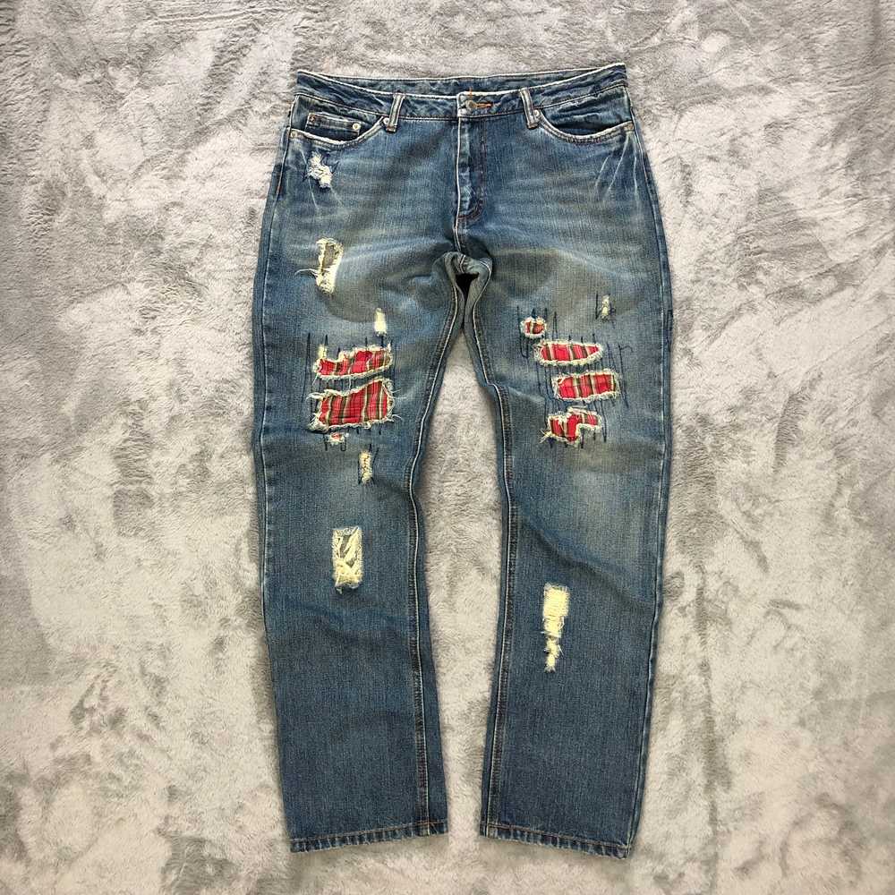 Distressed Denim - TRASHED🔥 DISTRESS DENIM PANTS… - image 1