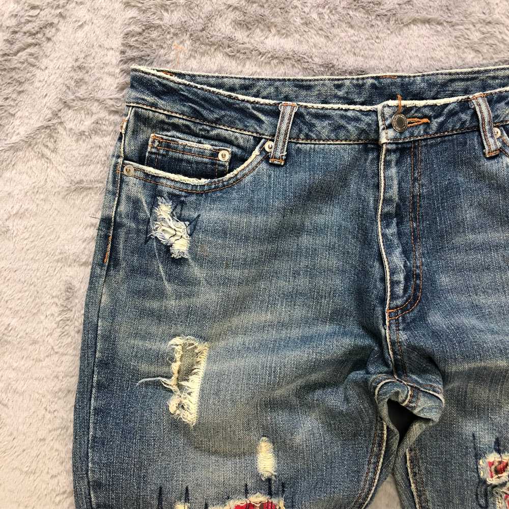 Distressed Denim - TRASHED🔥 DISTRESS DENIM PANTS… - image 3