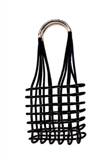 Balenciaga Black Suede Net Shoulder Bag