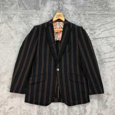 Designer - Kent & Curwen England Stripe Suit Jack… - image 1