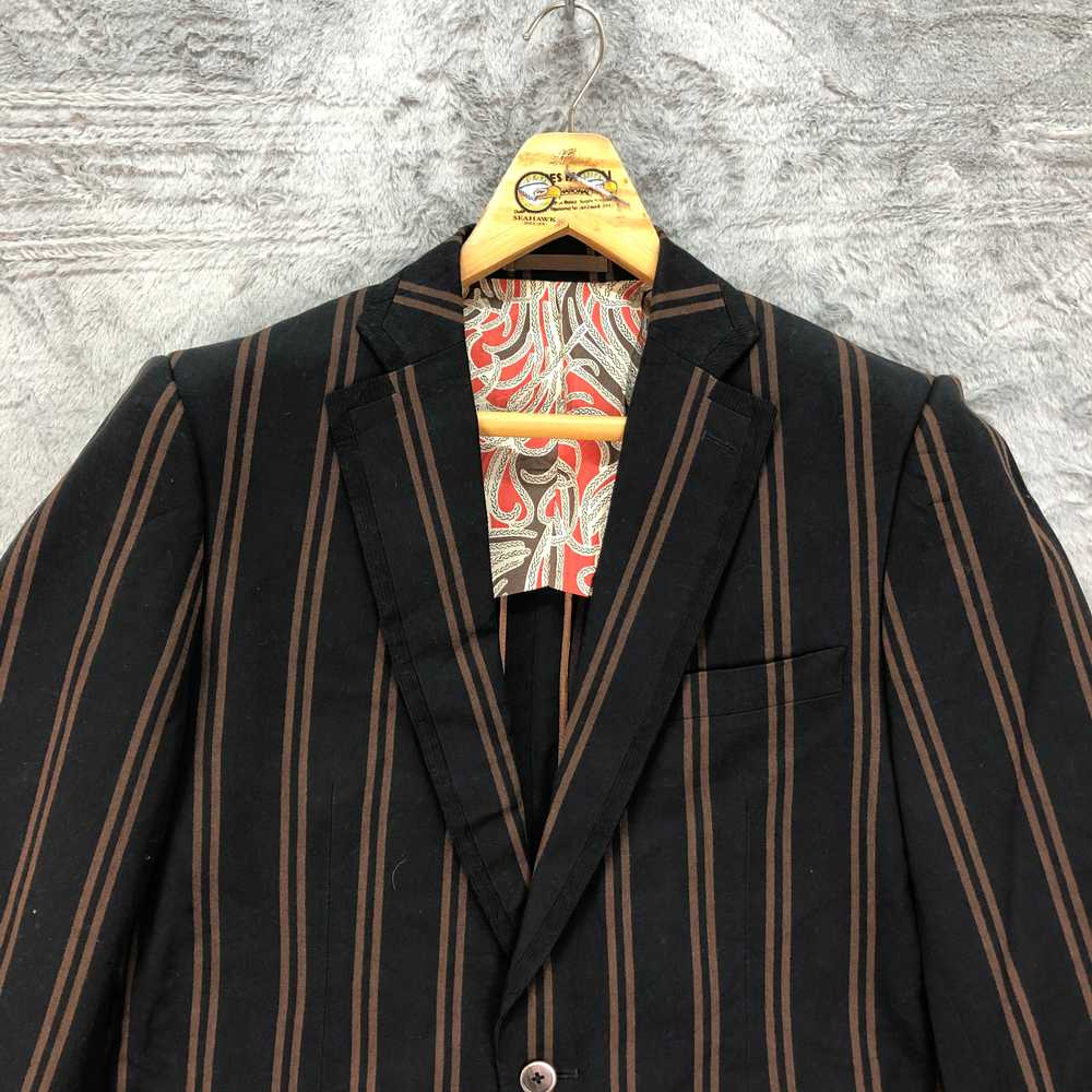 Designer - Kent & Curwen England Stripe Suit Jack… - image 2