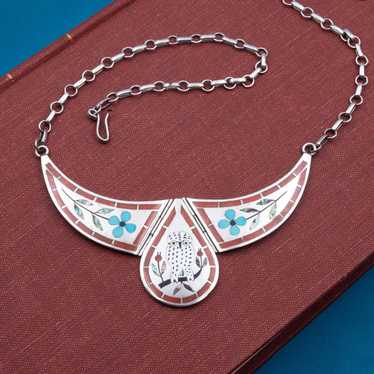1960's Zuni Silver Turquoise, Coral and Mother of 
