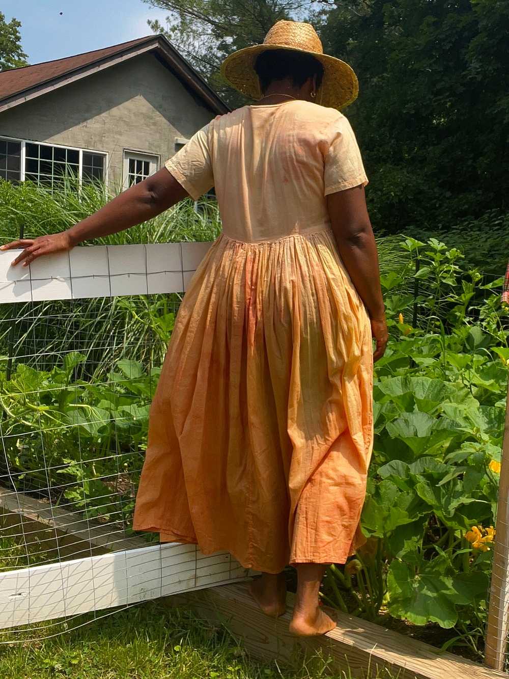 Peachy Indian Cotton Dress - image 6